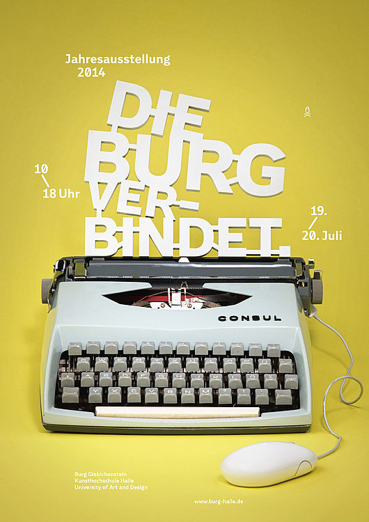 Plakatmotiv zur Jahresausstellung der Burg Giebichenstein Kunsthochschule Halle 2014