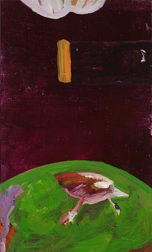 Peggy Kleinert, „Schlachthof“, Acryl auf Baumwolle/Leinen, 50 x 30 cm, 2003
