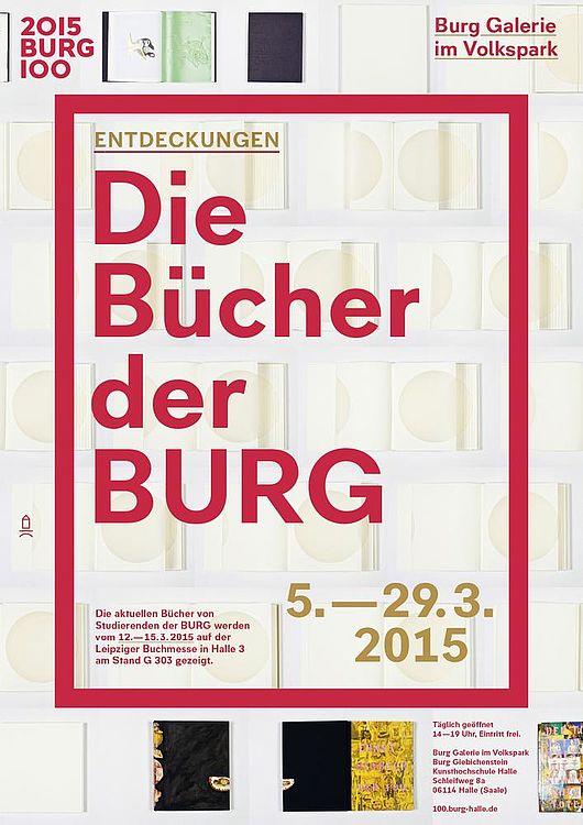 Das Plakat zur Buch-Ausstellung. Gestaltung: Tobias Jacob, Torsten Illner