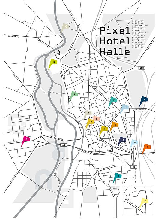 Stadtkarte Pixelhotels