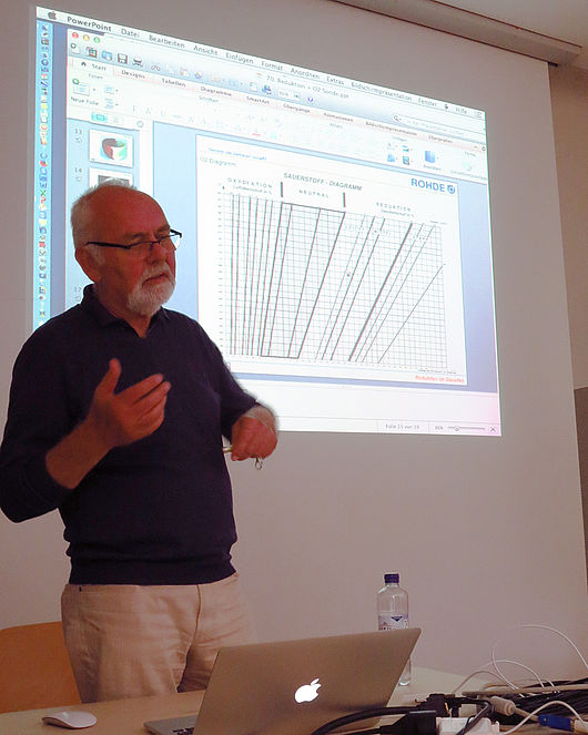 Vortrag Herrn Rohdes zum Thema "keramisches Brennen mit Gas", Foto Giese