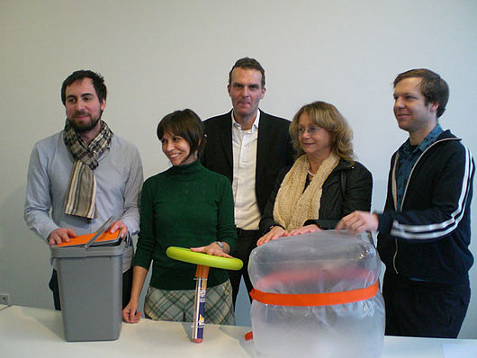 Die Preisträger mit Oberbürgermeisterin Dagmar Szabados und Prof. Michel
