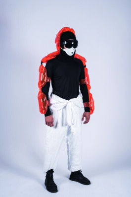 person in inflatable suit burg giebichenstein kunsthochschule halle  industrial design experimental design methods