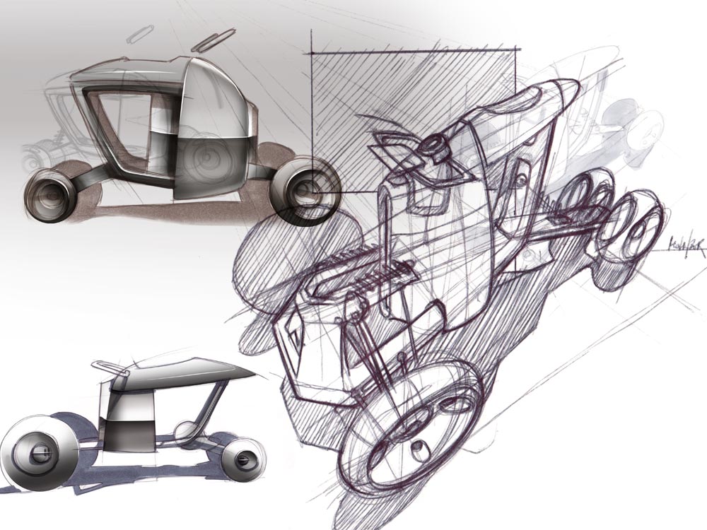 Fahrzeugstudie Christian Molnar, 2009ws, Projekt: Lecker Strom 