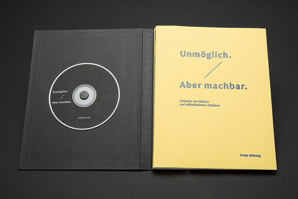 GiebichenStein für das engagierteste Anliegen: „Unmöglich. Aber machbar. – Inklusion für blinde und sehbehinderte Schüler“ von Antje Mönnig, Masterabschlussarbeit im Editorial Design. Foto: Matthias Ritzmann