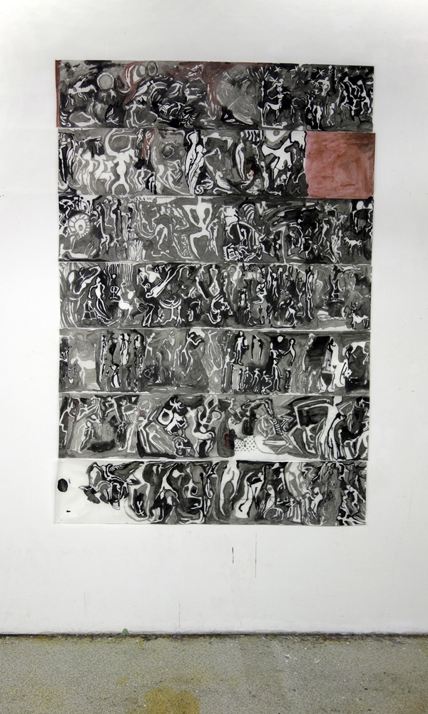 Laune der Kultur, 2015, Tusche auf Papier,315 x 220 cm
