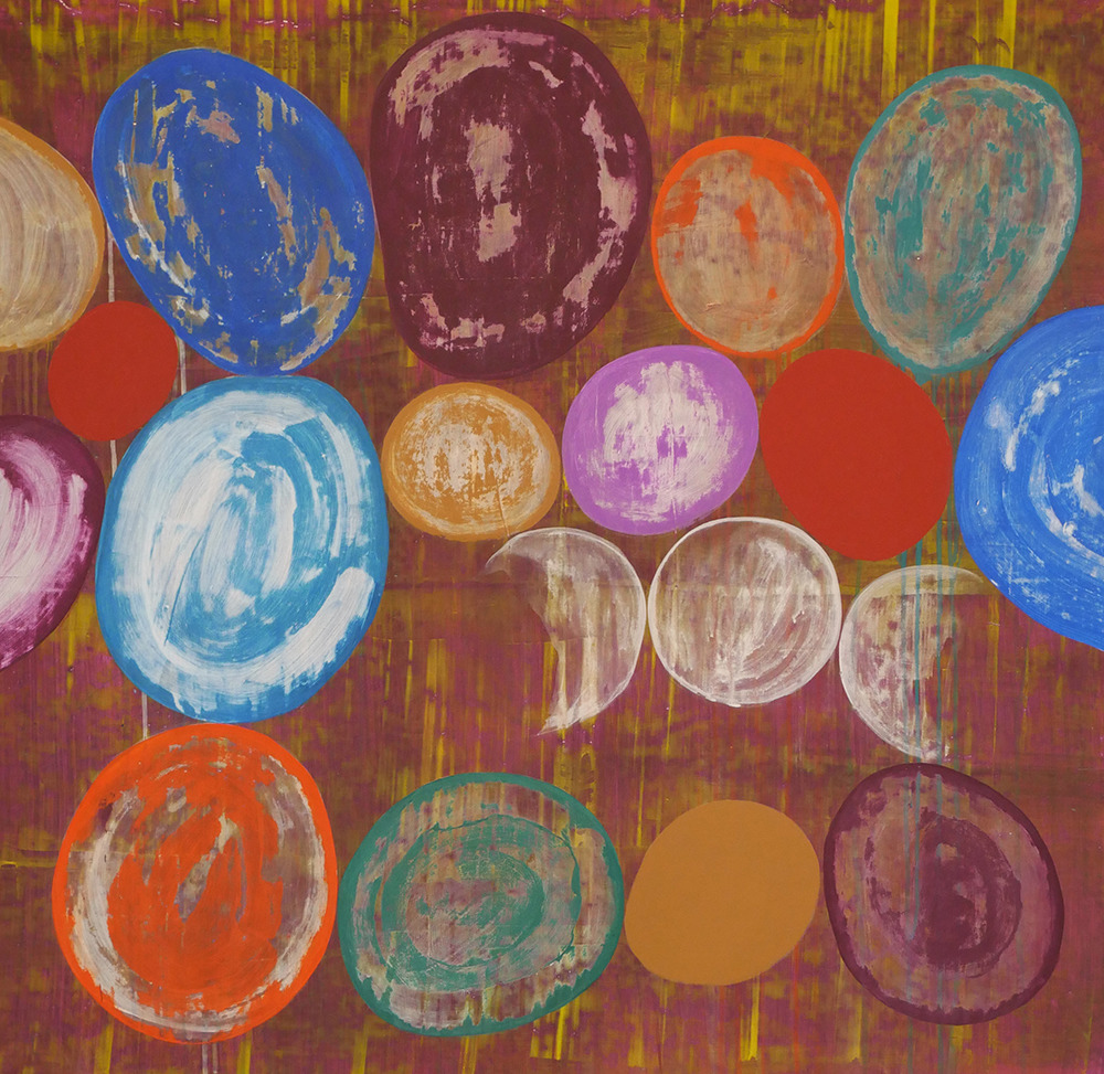 wie kriegen wir alle satt, 2016, Acrylfarbe auf Leinwand, 96 x 98 cm