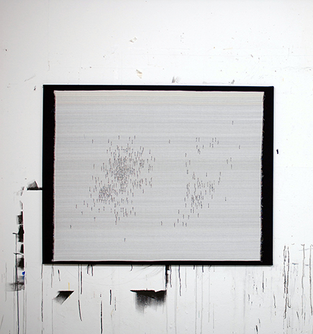 ein dorf, 2016, Jacquardgewebe, 105 x 135 cm