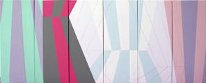 "Wo ist dein Regenbogen?", 2010, Mischtechnik auf  6-teiliger Leinwand, 120x50 cm