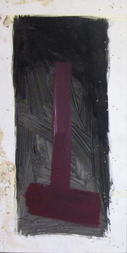 Zeichenform 1 , 2014 , Acryl auf MDF , 86 x 43 cm