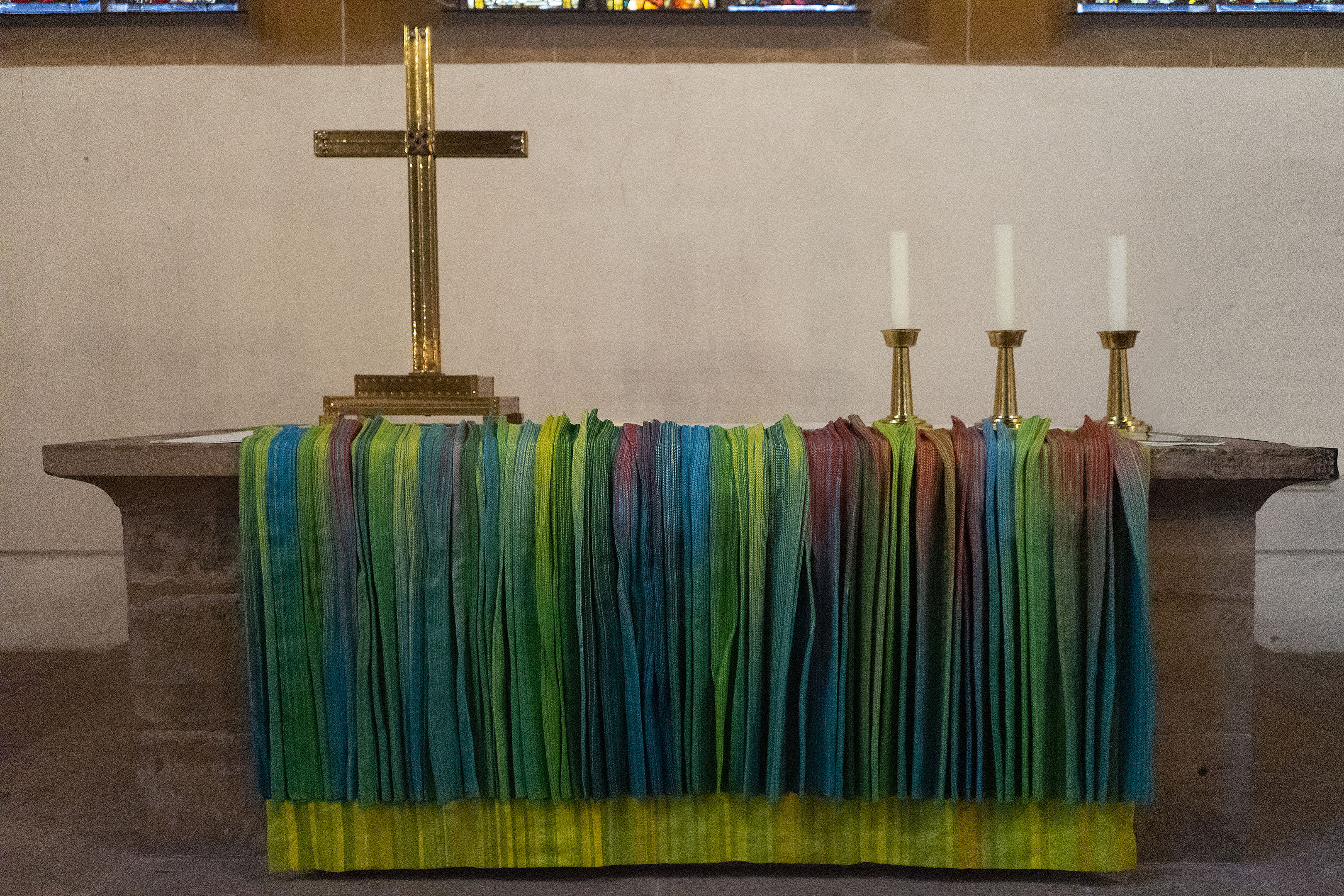 Speicher, grünes Parament für das Augustinerkloster Erfurt, 2018
