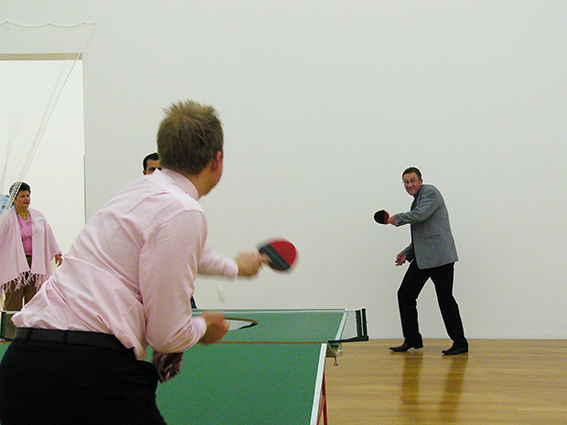 George Maciunas: Flux-Ping-Pong, 1976, Aktualisierung Kunstmuseum  Liechtenstein, 2005, Foto: Nike Bätzner