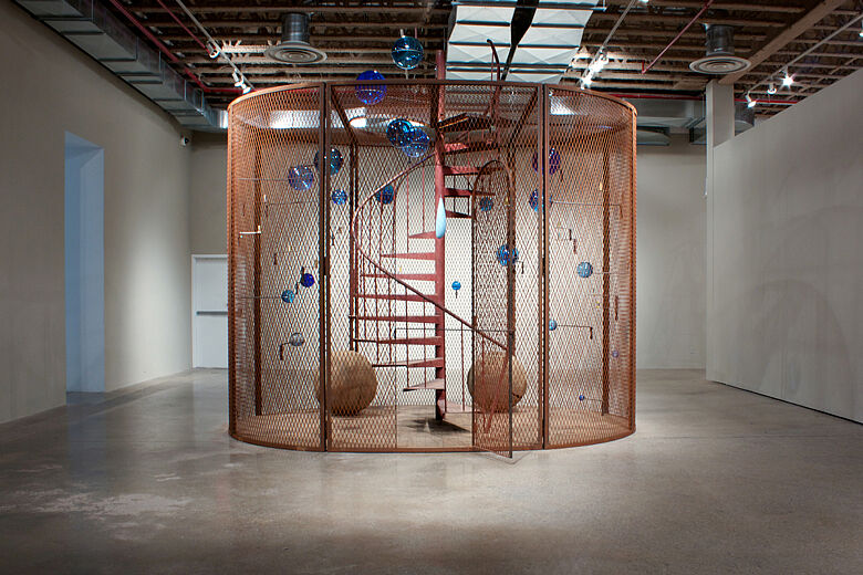 Louise Bourgeois, Cell (The Last Climb), 2008.  Photo courtesy of Fayiaz Chunara/MOCCA