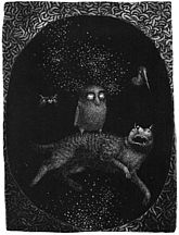 Im Dunkeln, 26,5 x 39,5 cm, Schablithografie, 2010