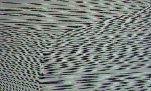 Kwanyoung Jung, „Der Untergang 2“, Acryl/Tusche auf Leinwand, 90 x 150 cm, 2007