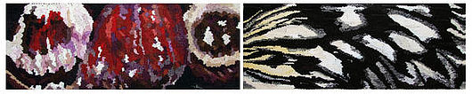 03-04 aus der Serie "Textile Imago", 2009, Gobelin, je 62 x 24 cm
