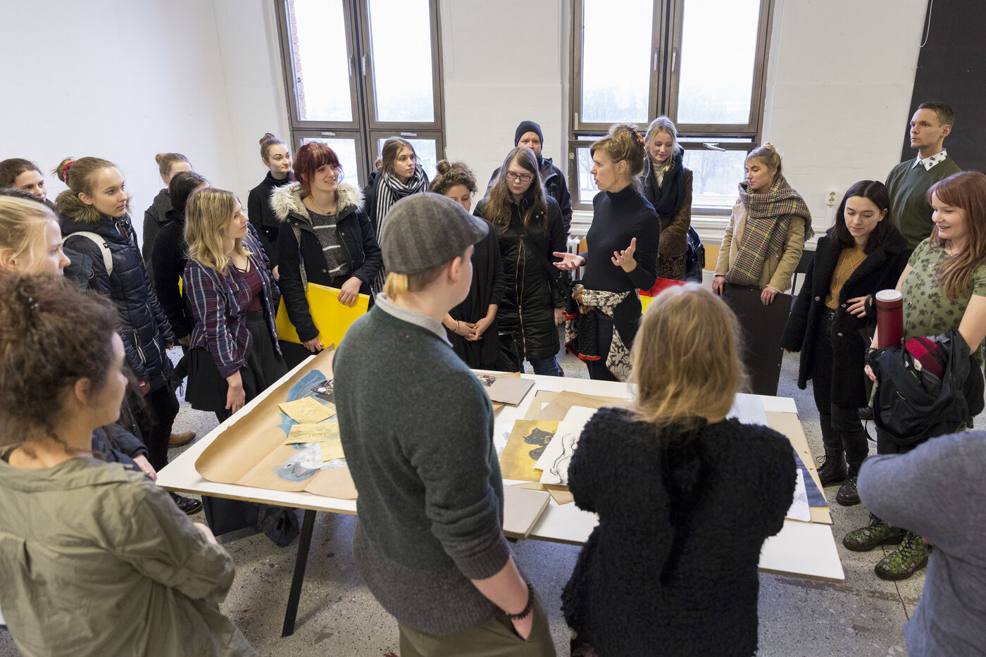 Mappenberatungen im Fachgebiet Lehramt Kunst.Foto: Max Mendez´