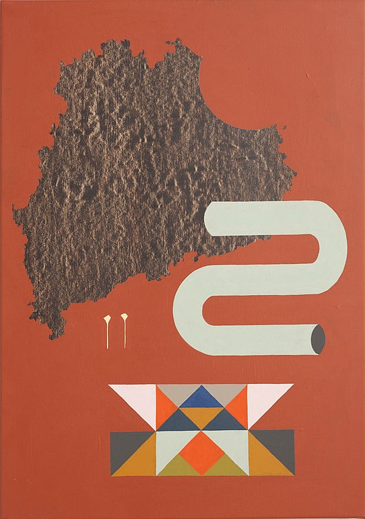 5 Dinge, 2014, Acrylfarbe, 85 x 60 cm