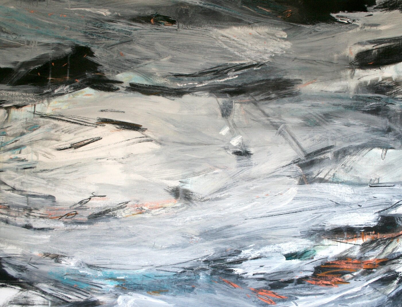 Exa, Acrylfarbe/Pastellkreiden auf Leinwand, 65 x 90 cm
