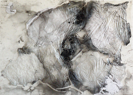 Aline Schwibbe, „Ephemere 2“, 100 x 140 cm, Mischtechnik auf PVC, 2014-15