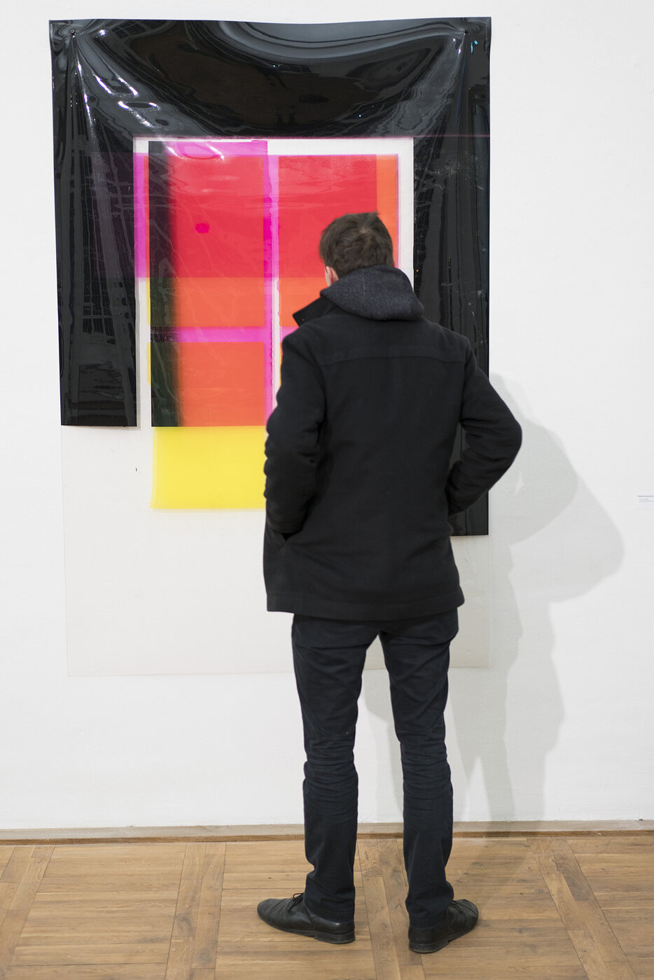 Ausstellungsansicht auf die Arbeit von Patrick Knuchel, Foto: Etienne Dietzel
