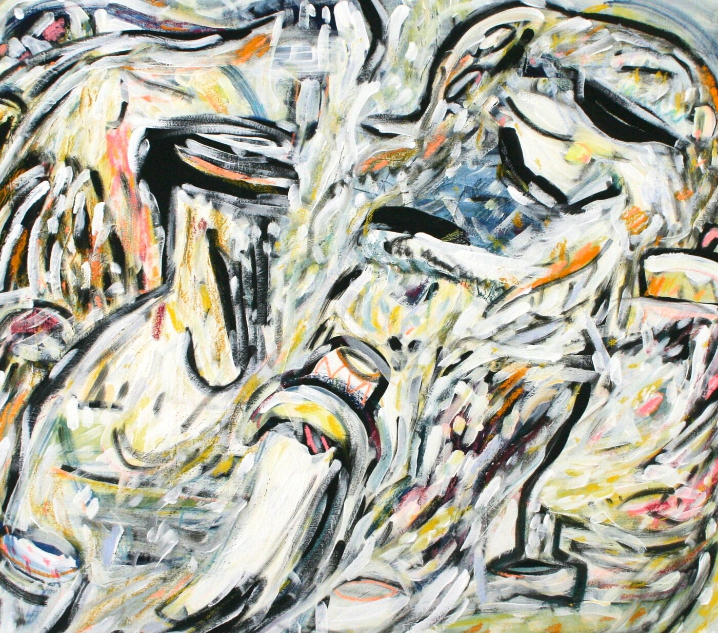 Mr.Horst, Acrylfarbe/Pastellkreiden auf Leinwand, 90 x 100 cm