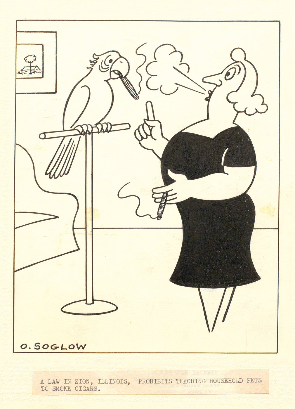 Otto Soglow (1900–1975), «It’s the Law», 1962, Tusche auf Papier, Sammlung Karikaturen & Cartoons, Basel