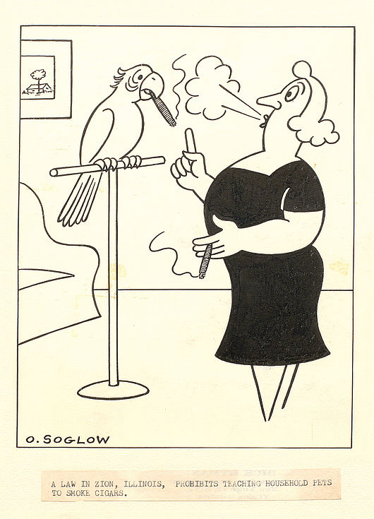 Otto Soglow (1900–1975), «It’s the Law», 1962, Tusche auf Papier, Sammlung Karikaturen & Cartoons, Basel