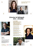 Literatur im Volkspark vom 10. bis 17. März 2015. Gestaltung: Robert Haslbeck