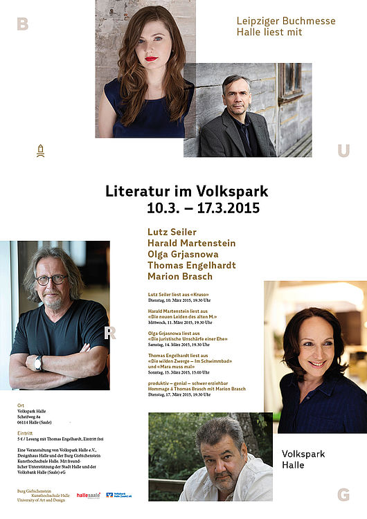 Literatur im Volkspark vom 10. bis 17. März 2015. Gestaltung: Robert Haslbeck