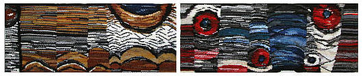 05-06 aus der Serie "Textile Imago", 2009, Gobelin, je 62 x 24 cm