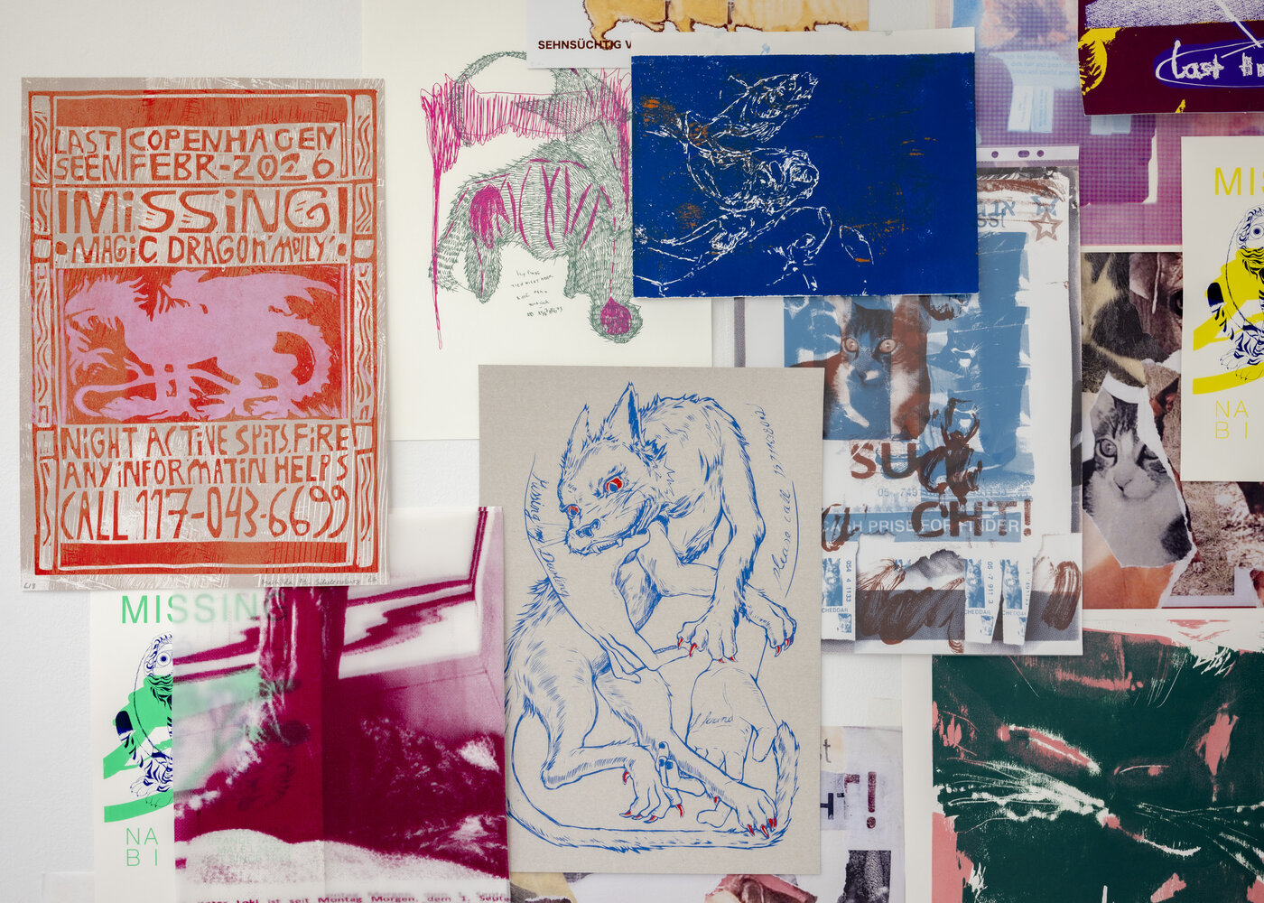 "Gesuch!" Ausstellung der Grafikklasse in Kopenhagen, Februar–April 2026, Foto: Malle Madsen