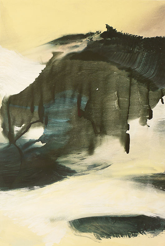 Simone Distler, „ZWISCHEN DEN ORTEN“, Mischtechnik auf Leinwand, 190 x 125 cm, 2014