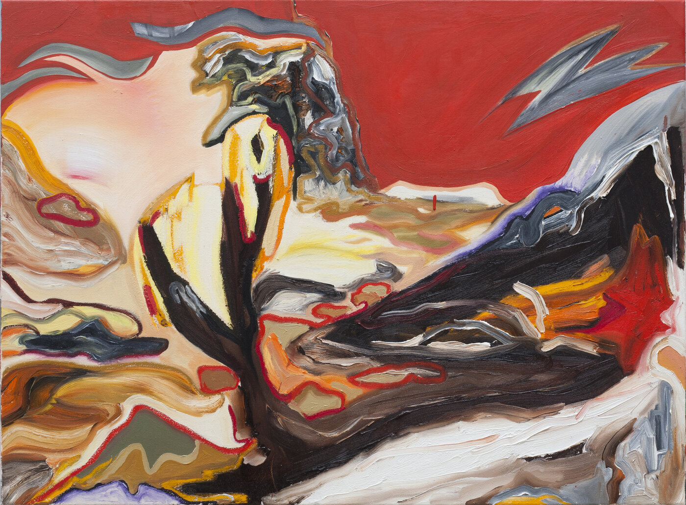 Vulkanische_Landschaft_2017_94x70cm_Öl_auf_Leinwand