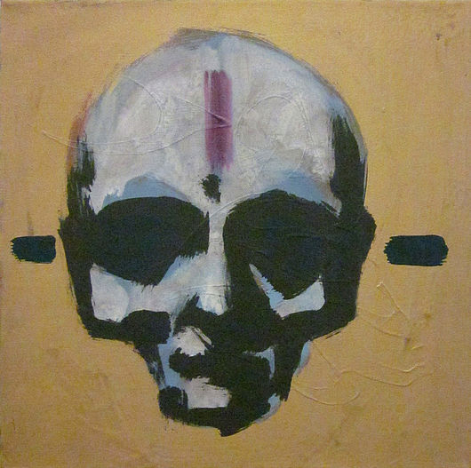 KOpf 3 , 2014 , Acryfarbe auf Leinwand , 40 x 40cm