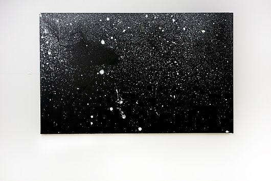 Sehnsucht oder Hoffnung, 2015, Acrylfarbe und Tusche auf Leinwand, 90 cm x 140 cm