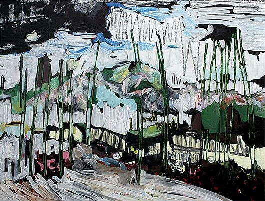 bergen, 2015, Öl- und Acrylfarbe auf Leinwand, 135 x 170 cm