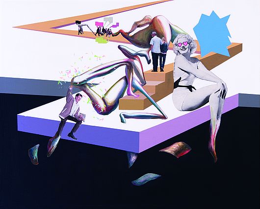 Jong Hwan Lee, „Was suchst du?!“, 40 x 50 cm, Mischtechnik auf Leinwand, 2014