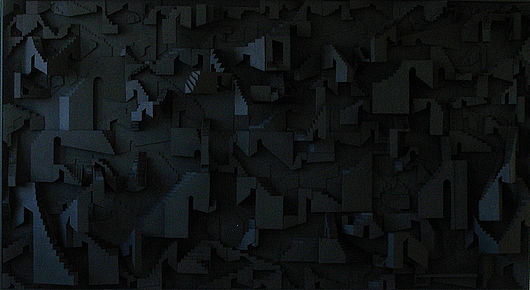Yun A Shim, ohne Titel, Installation (Acryl / Holz), 220 x 400 x 38 cm, 2013