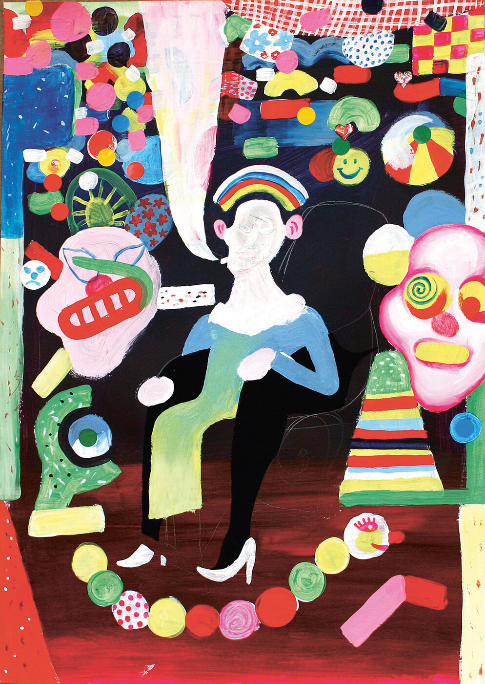 Ernestine Donnerberg (*1993), Adaption eines Motivs von Adolf Born, 2015, Acryl