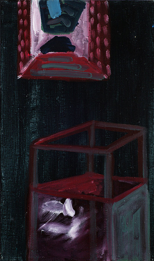 Peggy Kleinert, „Zwei Freunde“, Acryl auf Baumwolle/Leinen, 50 x 30 cm, 2003