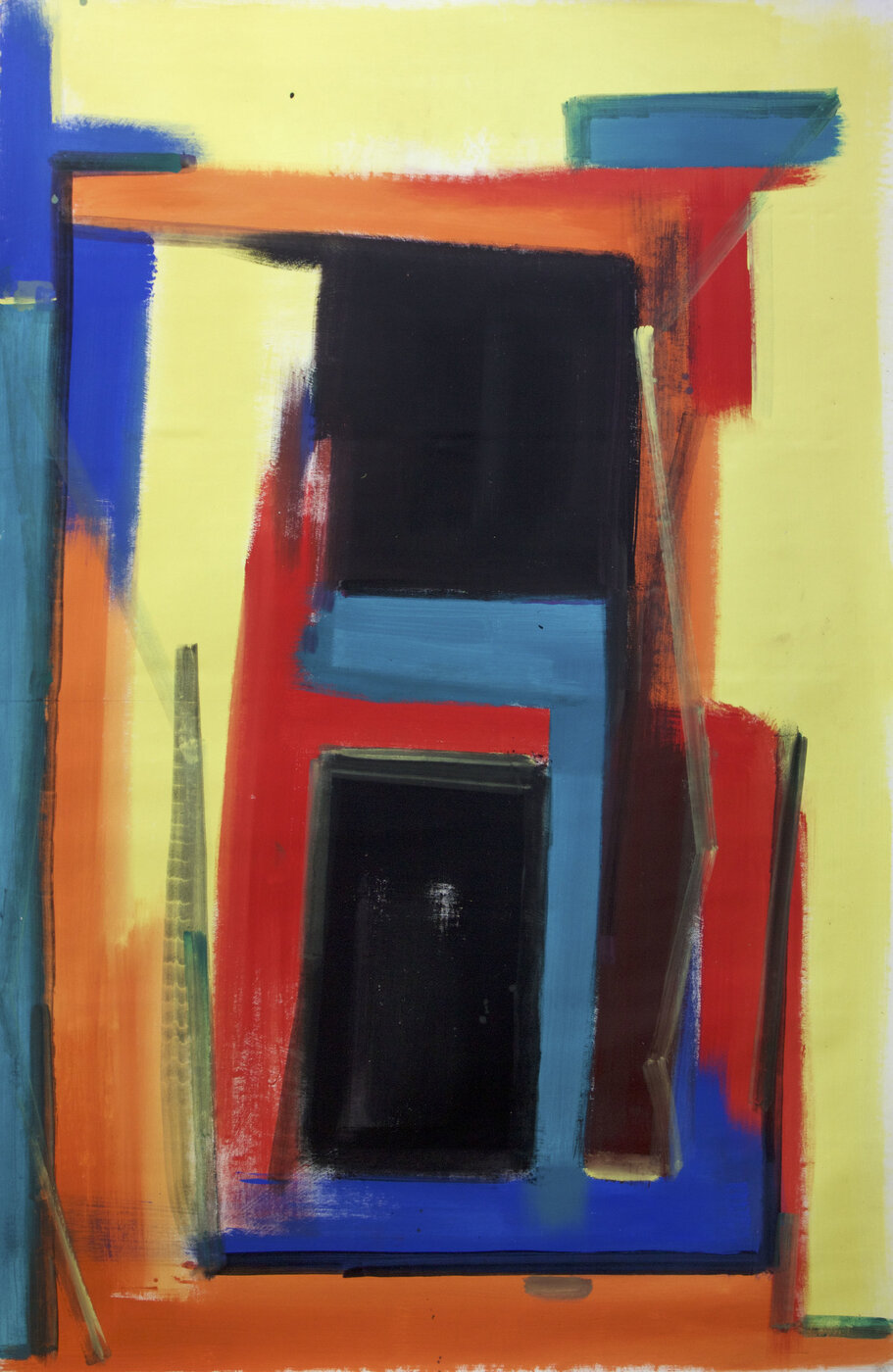 Black Cube, 2017, Mischtechnik auf Leinwand, 290 x 185cm