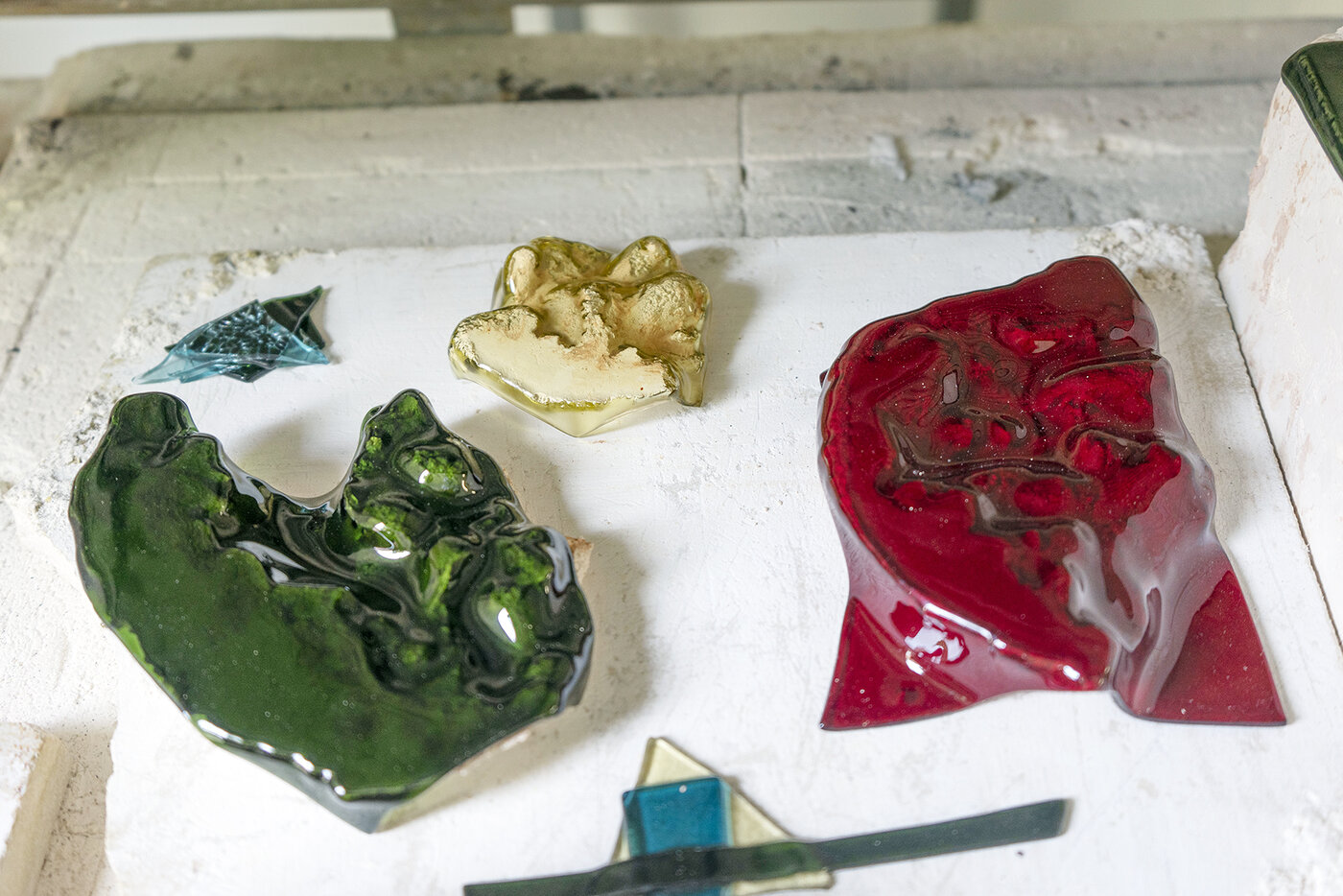 Formen mit eingeschmolzenem Glas