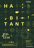 Plakat zur Ausstellung HABITANT. Gestaltung: Tobias Jacob, Torsten Illner