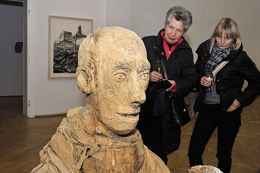 Ausstellung „Wandertag“ des Bildhauers und Hochschullehrers Bruno Raetsch in der Hochschulgalerie im Volkspark Halle, Foto: Udo W. Beier