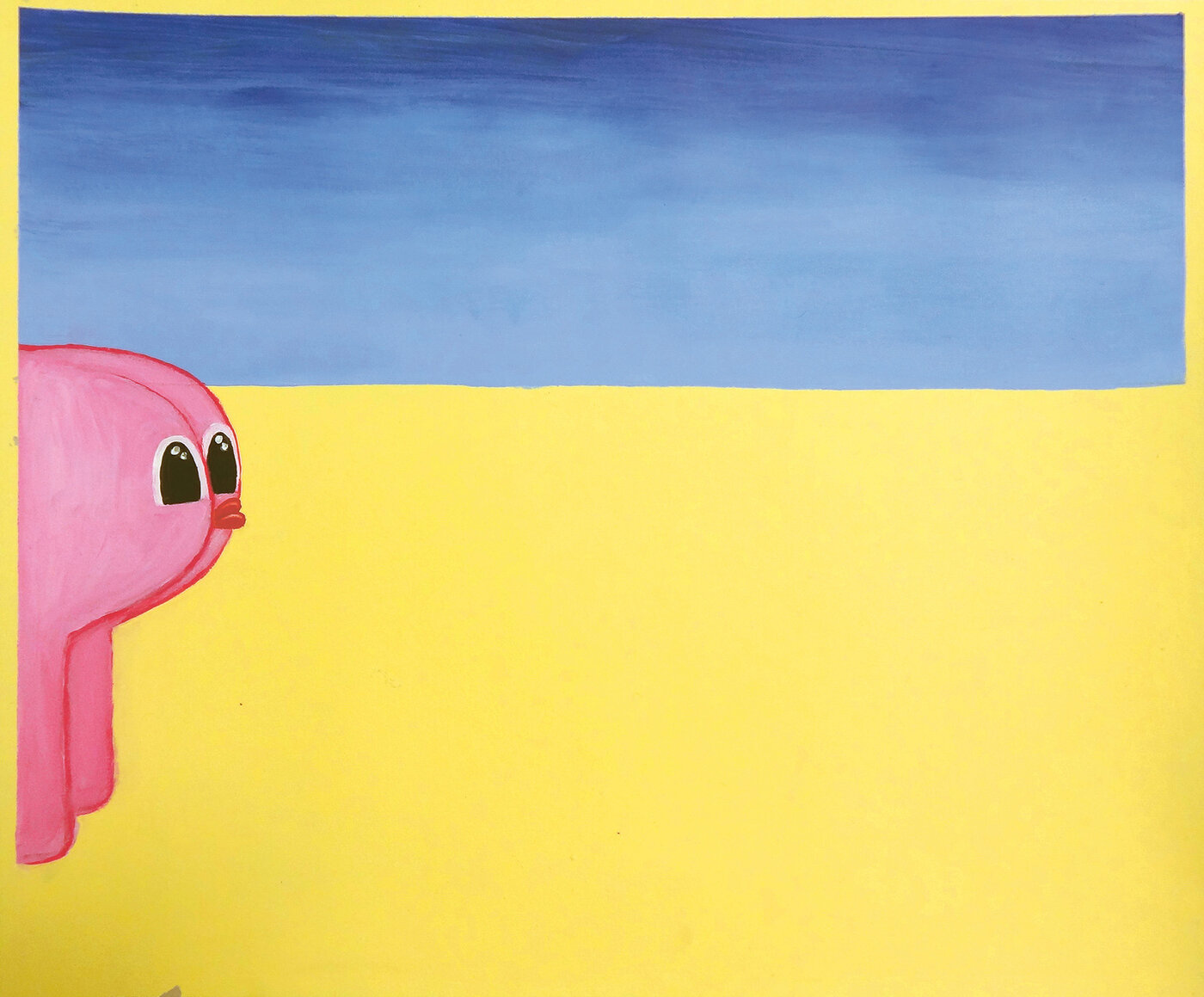 Līva Kandevica (*1991), «Strand» – Adaption eines Motivs von Haderer, 2015, Acryl