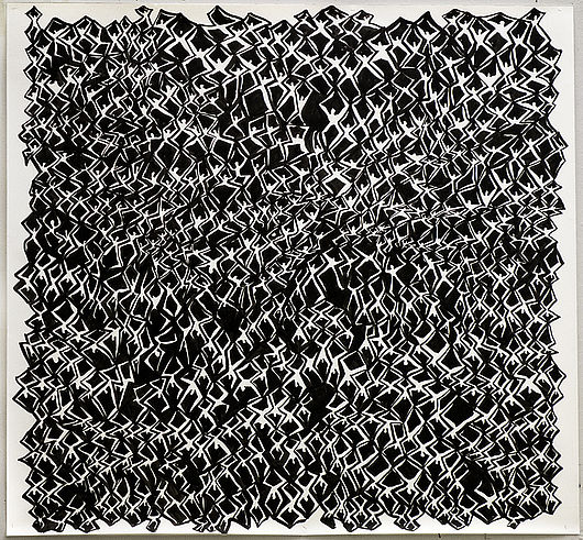 Menscgen Massen Macht, 2015, Tusche auf Papier, 150 x 150 cm
