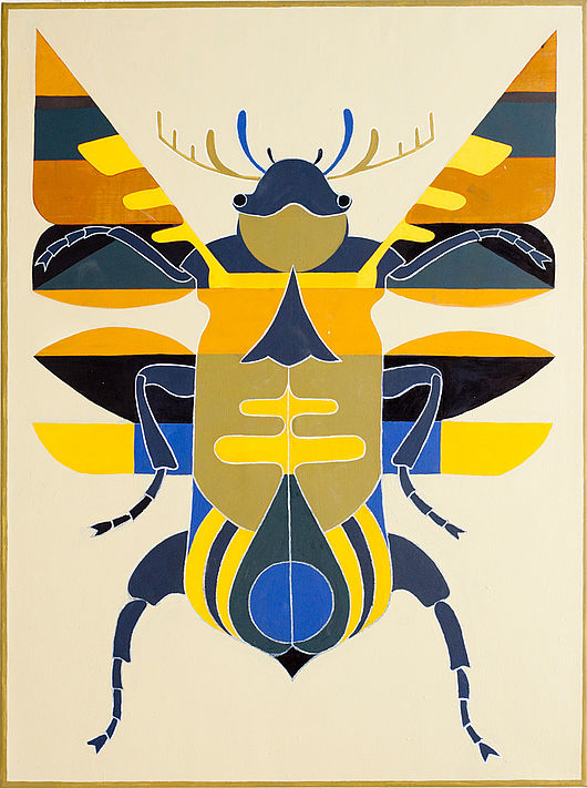 Käfer, 2014, Acrylfarbe auf Leinwand, 120 x 90 cm