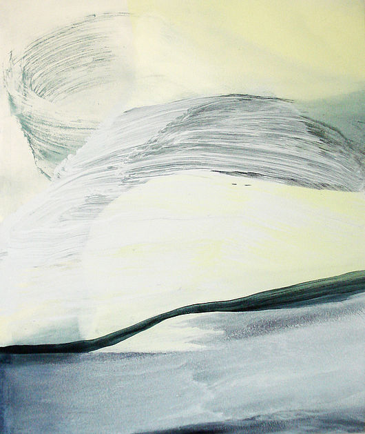 Simone Distler, „ZWISCHEN DEN ORTEN“ („im Sprung“), Mischtechnik auf Leinwand, 145 x 125 cm, 2014