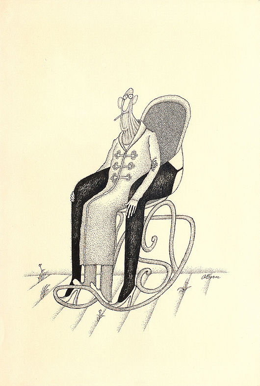 Adolf Born (*1930), 1982, Tusche auf Papier, Sammlung Karikaturen & Cartoons, Basel